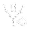 thumbnail image 1 of Valentine's Day Jewelry Set Romantic Alloy Necklace, Earrings, and Bracelet with Crystal Decorations Elegant Forest Ambiance Gift for Her, 1 of 6