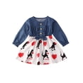 thumbnail image 1 of Valentine's Day Kids Baby Girl Dinosaur Love Print Tutu Dress Party Clothes, 1 of 5