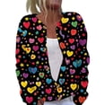 thumbnail image 1 of Valentine's Day Kimono Cardigans for Women Long Sleeve Long Womens Cardigans Lightweight Open Front Shrug Cardigan Love Heart print Dressy Casual Soft Kimono Cardigan, 1 of 5