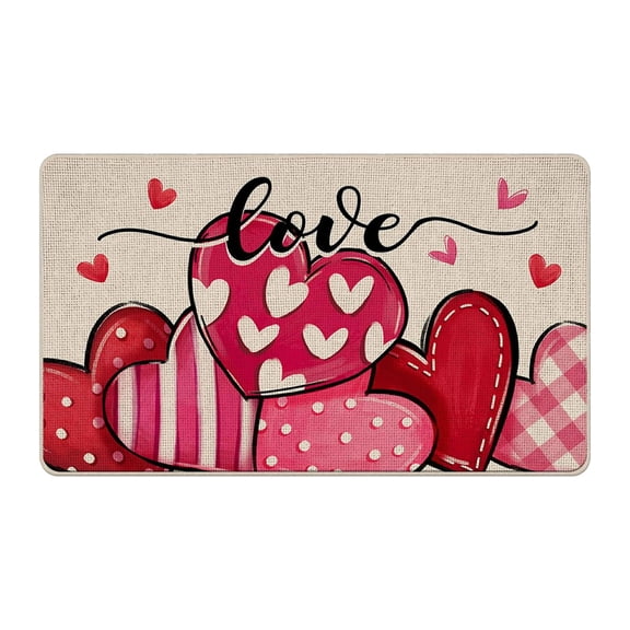 Valentine's Day Kitchen Carpet Carpet Kitchen Mat Decoration Festival Floor And Door Mat Home Decoration 15.75x23.62 Inches