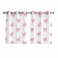 thumbnail image 1 of Valentine's Day Kitchen Curtains Window Panels, Pink Bows Shining Stars Simple Art Insulated Window Treatment Curtain, Grommet Curtains for Bedroom/Living Room/Bathroom, 2 Piece 42"Wx54"L, 1 of 8