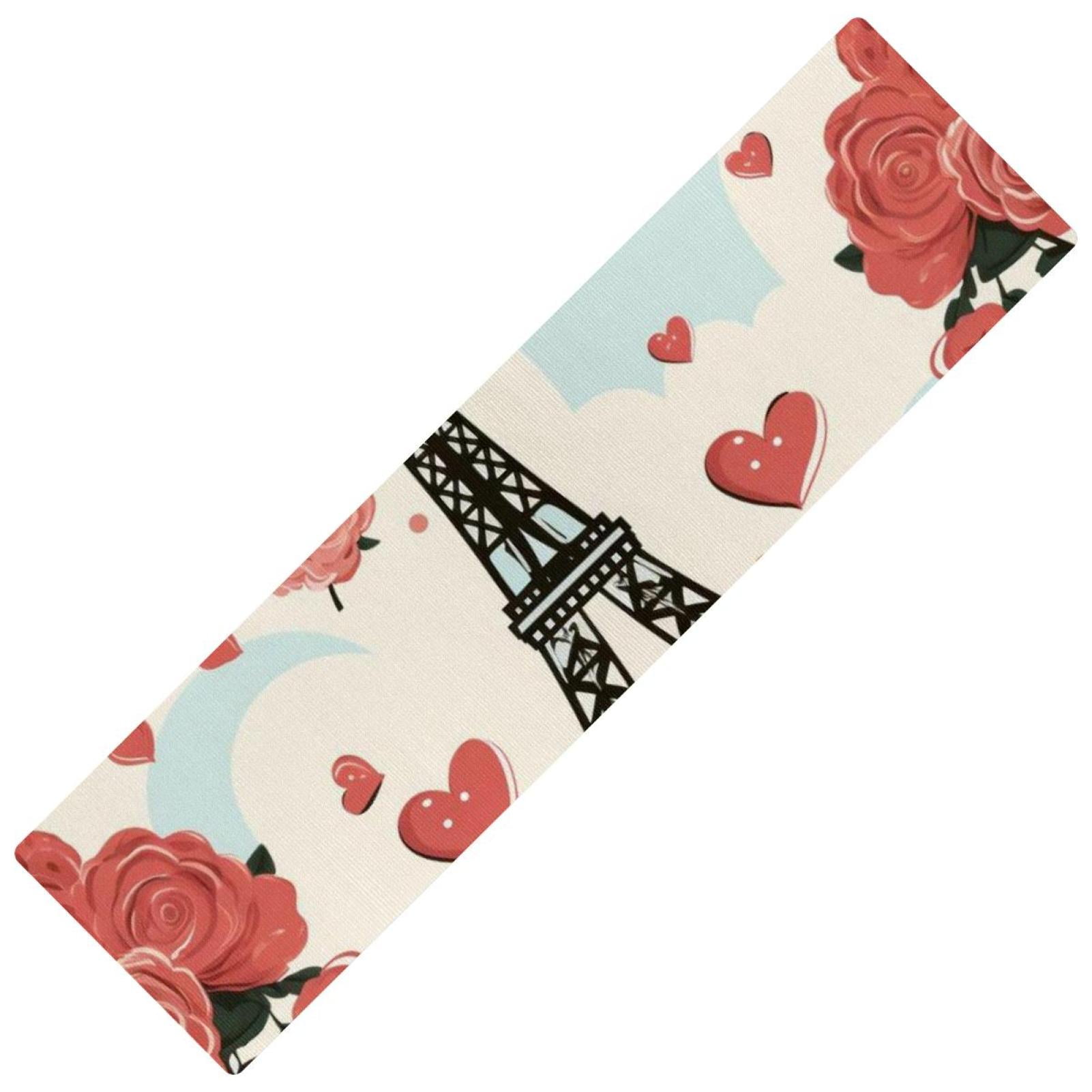 Valentine's Day Kitchen Rug Runner 15.7" x 59" Washable Absorbent