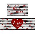 thumbnail image 1 of Valentine''s Day Kitchen Rugs and Mats, Holiday Love Heart Pattern Kitchen Mats 2 Pieces Happy Valentines Day Kitchen Rugs Farmhouse Love Valentines Day Decorations Rugs 17 X 30 inch -17 X 47 inch, 1 of 6
