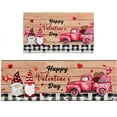 thumbnail image 1 of Valentine''s Day Kitchen Rugs and Mats, Truck and Gnome Kitchen Mats 2 Pieces Happy Valentines Day Kitchen Rugs Farmhouse Love Valentines Day Decorations Rugs 17 X 30 inch -17 X 47 inch, 1 of 6