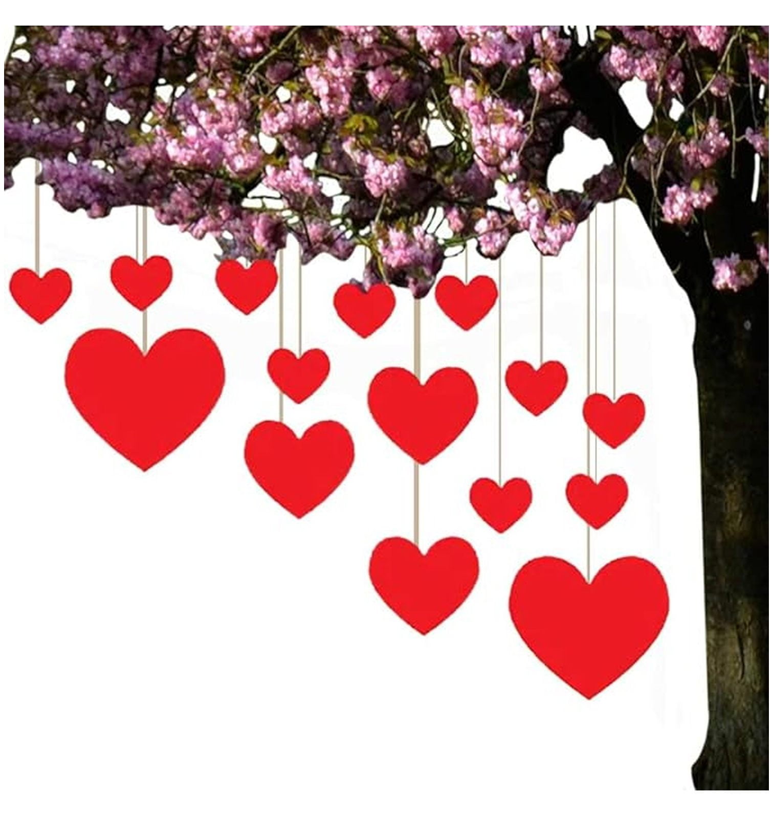 Valentine's Day Lawn Decorations - Outdoor Yard Signs Hanging Decor (14 Piece Set)