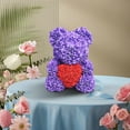 thumbnail image 1 of Valentine's Day Light up Animals Flower Gift, Funny Cute Bear Rose Flower Table Decoration, Handmade Flower Bear Festival Gift, Pretty Colorful Faux Rose Bear Ornament for Anniversary Holiday, 1 of 5