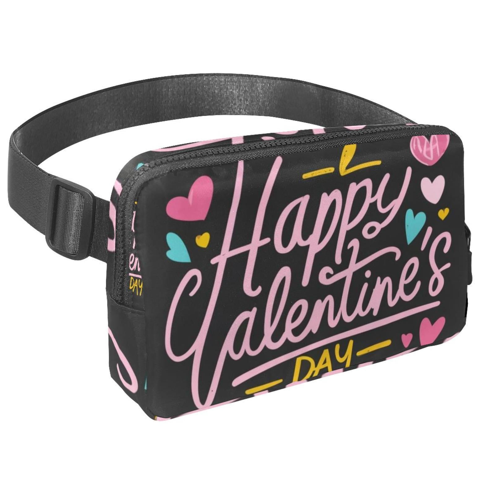 Valentine's Day Lightweight Adjustable Waist Bag Fanny Pack with Extension Strap - Unisex Fitness Running Belt