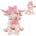thumbnail image 1 of Valentine's Day Limited Edition Pink Cow Stuffed Animal - Fun Collectible Plush for Kids and Adult Collectors - Perfect for Decorating Rooms, 14In, 1 of 6