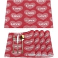 thumbnail image 1 of Valentine''s Day Line Heart Love Placemats Set of 6 Fabric Placemats Square Placemat for Kitchen Table Heat Resistant, Easy to Clean Table Placemats 12x18 Inch, 1 of 5