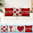 thumbnail image 1 of Valentine's Day Linen Pillowcase Home Sofa Cushion Pillowcase, Valentines Day Pillow Covers, 1 of 6