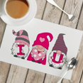 Valentine's Day Linen Placemat Insulated Table Mat Household Napkins