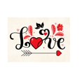 Valentine's Day Linen Printed Insulated Square Placemat Home Kitchen