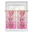 thumbnail image 1 of Valentine's Day Living Room Curtains 2 Panel, Pink Ombre Love Hearts Desserts Cafe Window Treatment, Farmhouse Bedroom Bathroom Kitchen Curtains Drapes 104"x45", 1 of 6
