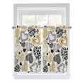 thumbnail image 1 of Valentine's Day Living Room Curtains 2 Panel, Romantic Love Heart Roses Abstract Black Gold Cafe Window Treatment, Farmhouse Bedroom Bathroom Kitchen Curtains Drapes 104"x45", 1 of 6