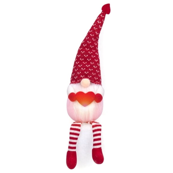 Valentine's Day Long Leg Gnome with Led Light Festival Holiday New Year Party