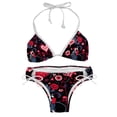 thumbnail image 1 of Valentine's Day Love Adjustable Strap Bikini Set with Detachable Sponge, Two-Pack - Ideal for Beach and Pool Parties, 1 of 6