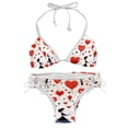 thumbnail image 1 of Valentine's Day Love Chic One-Piece Swimsuits Bikini Set: Detachable Sponge, Adjustable Strap, Two-Pack, for Pools and Beaches, 1 of 6