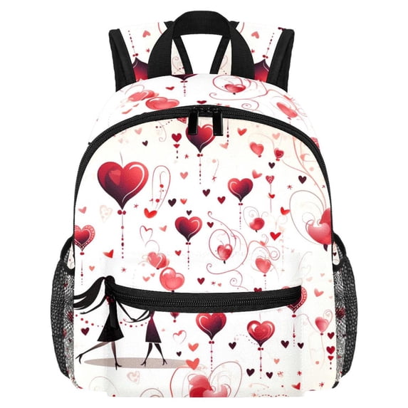 Valentine's Day Love Cute Bag Diaper Backpack Baby Cushion Backpack Backpack for School Teens with Adjustable Strap and Large Capacity, Printed Design