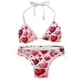 thumbnail image 1 of Valentine's Day Love Detachable Sponge Adjustable Strap Bikini Set Two-Pack, Ideal for Beach and Pool Parties, 1 of 6