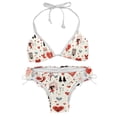 thumbnail image 1 of Valentine's Day Love Detachable Sponge Adjustable Strap Bikini Set Two-Pack Swimsuits for Women, 1 of 6