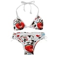 thumbnail image 1 of Valentine's Day Love Detachable Sponge Adjustable Strap One-Piece Swimsuit Set - Two-Pack, Beach & Pool Ready, 1 of 6