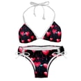thumbnail image 1 of Valentine's Day Love ECG Detachable Sponge Adjustable Strap Bikini Set Two-Pack for Swimwear and Beachwear, 1 of 6