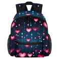 thumbnail image 1 of Valentine's Day Love ECG Large Capacity Backpack with Adjustable Shoulder Strap, Printed Design, Lightweight , Shoulder Backpack Book Bag, Small Backpack Purses for Teens, 1 of 6