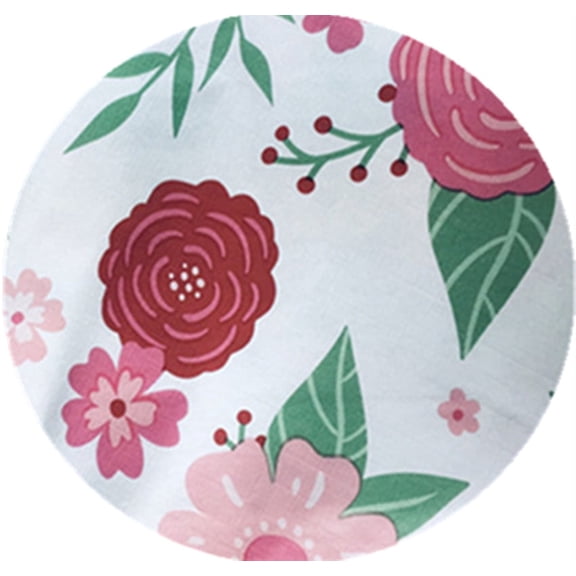 Valentine's Day Love Floral PEVA Vinyl Flannel Backed Tablecloth 70" Round