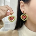 thumbnail image 1 of Valentine's Day Love Heart Hoop Earrings for Women,1 Pairs Retro Charm Pendant for Female,Lightweight Cute Ear Decoration Holiday Jewelry Gift,Ideal for Valentine's Day Mother's Day Gifts, 1 of 7