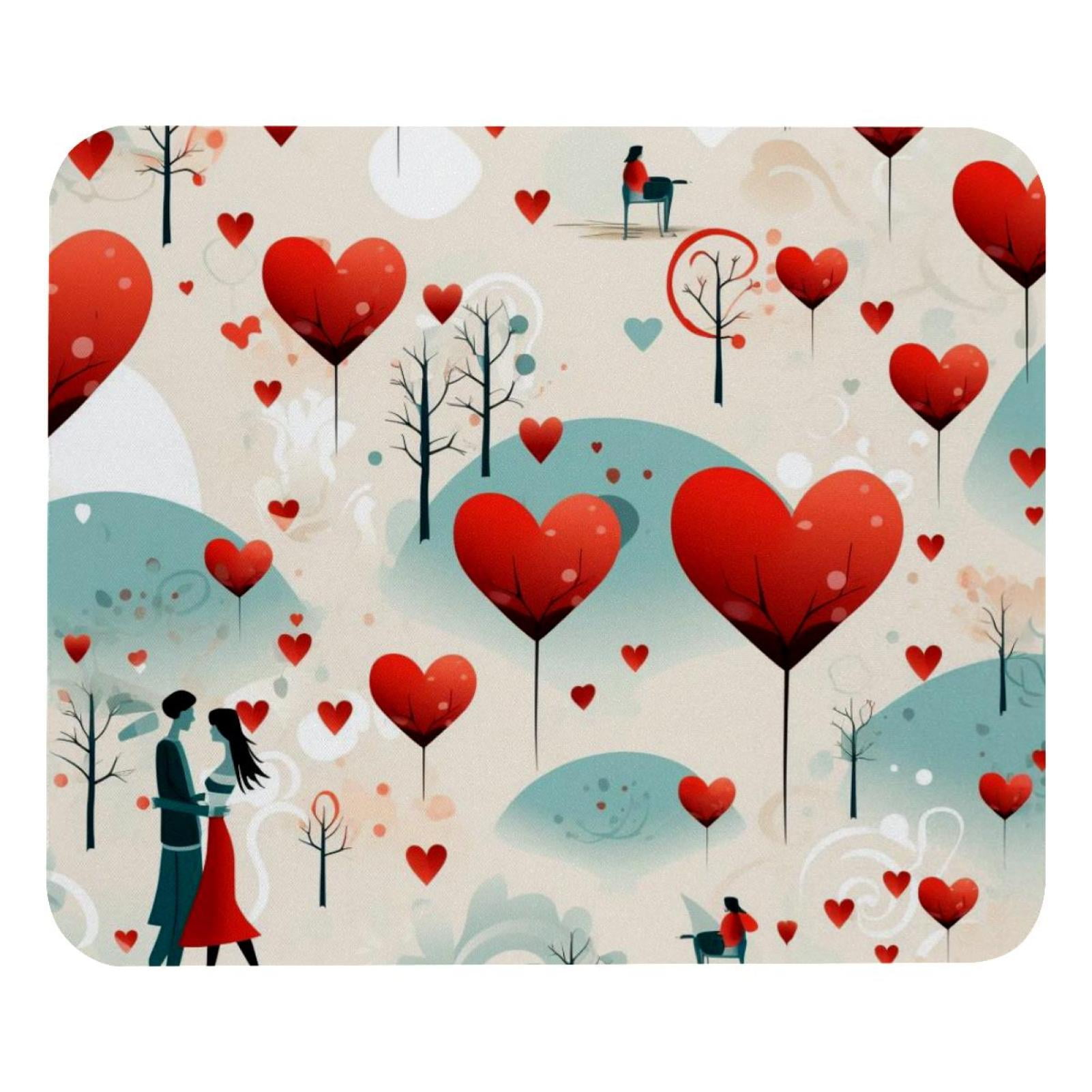 Valentine's Day Love Heart Mouse Pad , Soft Cute Computer Mouse Mat
