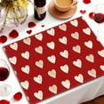 thumbnail image 1 of Valentine's Day Love Heart Placemat Reusable Easy to Clean Romantic Table Mat for Wedding Valentines Birthday Mother's Day Father's Day Party Decoration, 17.72x11.81 Inches, 1 of 6