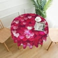 thumbnail image 1 of Valentine''s Day Love Heart Round Tablecloth 60 Inch, Washable Polyester Table Cloth Cover, Water Resistant Spill Proof Table Cloth for Kitchen Holiday Dining Room Party Picnic Decor, 1 of 6
