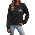 thumbnail image 1 of Valentine's Day Love Heart Shirt Women's Sweatshirt Long Sleeve Crew Neck Casual Print Lightweight Outfits Fall 2026, 1 of 4