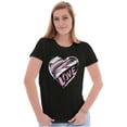 thumbnail image 1 of Valentine's Day Love Heart Sketch Womens Slim Fit Graphic Tee Brisco Brands S, 1 of 5