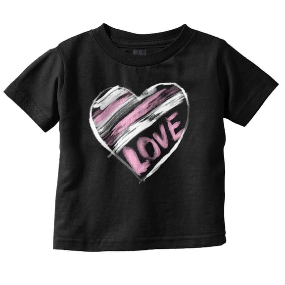 Valentine's Day Love Heart Sketch Youth T Shirt Tee Girls Infant Toddler Brisco Brands 2T