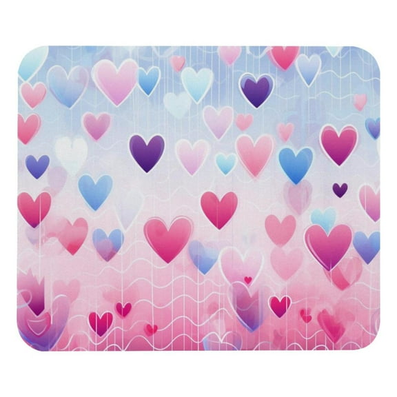 Valentine's Day Love Heartbeat Mouse Pad , Soft Cute Computer Mouse Mat with Rubber Base, Easy to Slide, Personalized Design, Portable
