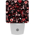 thumbnail image 1 of Valentine's Day Love LED Square Night Lights - Energy Efficient and Stylish Decor for Any Room | Set of 2 Dimmable Bedside Lamps with Touch Control and Auto Timer, 1 of 6
