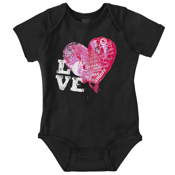 Valentine's Day Love Language Heart Bodysuit Jumper Girls Infant Baby Brisco Brands 6M