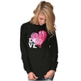 thumbnail image 1 of Valentine's Day Love Language Heart Women's Long Sleeve T Shirt Brisco Brands S, 1 of 1
