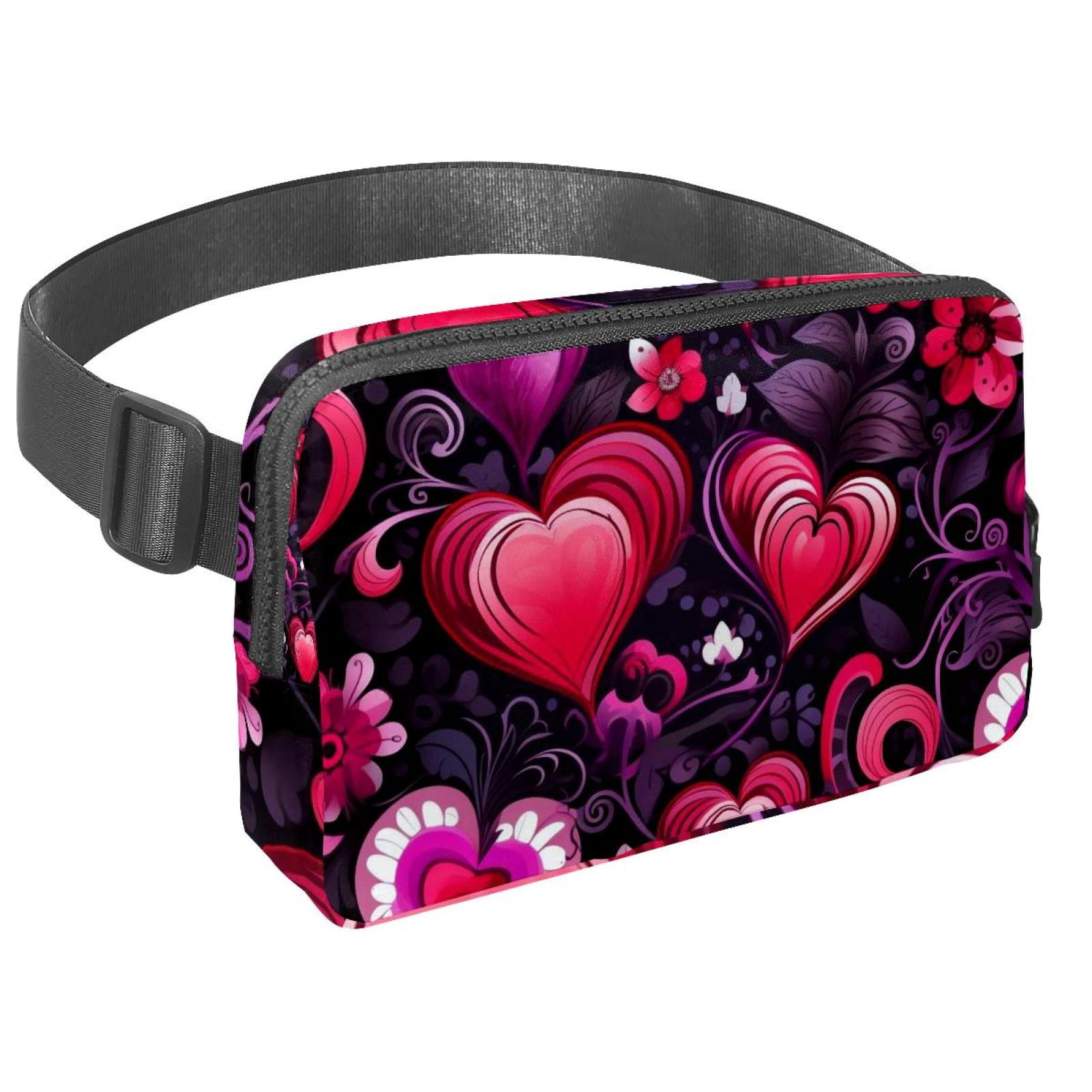 Valentine's Day Love Lightweight Adjustable Sling Bag Waist Pack with Extension Strap Unisex - Ideal for Travel and Outdoor Activities