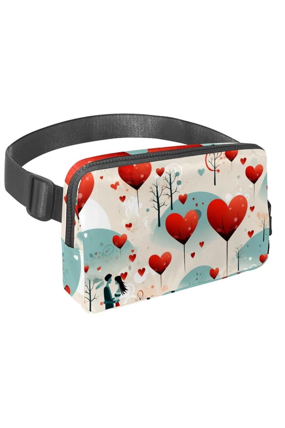 Valentine's Day Love Lightweight, Adjustable Waist Pack with Extension Strap - Fanny Bag, Money Belt - Unisex