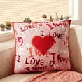 thumbnail image 1 of Valentine's Day Love Pillow Soft Plush Decorative Throw Cushion, Romantic Home Gift for Couples Red, 1 of 3