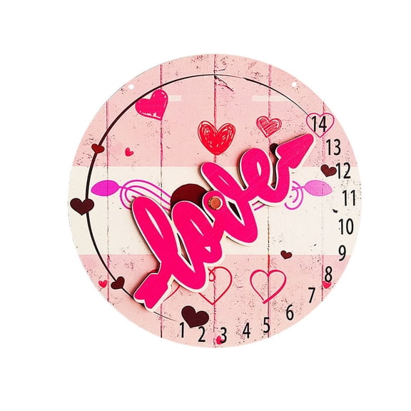 Valentine's Day Love Pink Welcome Door Sign 7.87x7.87 Red Love Heart Decorations Door Hanger Rustic Wooden Hanging Wall Plaque Sign Happy Valentines Day Wreath for Front Door Porch Housewarming Gifts