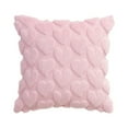thumbnail image 1 of Valentine's Day Love Plush Pillowcase, 18 x 18 inch Soft Heart Shaped Cushion Cover for Living Room Sofa Decor, No Insert - Pink, 1 of 2