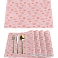thumbnail image 1 of Valentine''s Day Love Rose Placemats Set of 6 Fabric Placemats Square Placemat for Kitchen Table Heat Resistant, Easy to Clean Table Placemats 12x18 Inch, 1 of 1