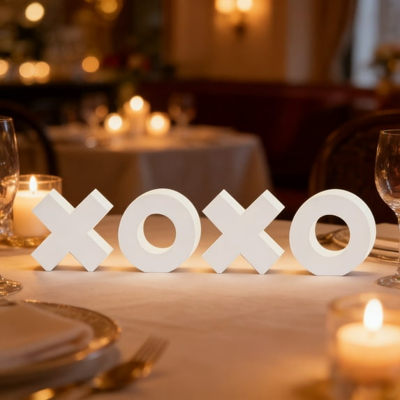 Valentine's Day Love Sign Blocks Gift Freestanding Love Letter Table Top Decor Valentines Day Decorations Romantic Tables for Home Party Wedding Anniversary Table Decor