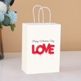thumbnail image 1 of Valentine's Day Love Theme Kraft Paper Gift Bags, 12Pc Love Printed Shopping Bags For Parties Decorations, Birthday Weddings Gift Giving, With Handles, Reusable Gift Packaging For, 1 of 4