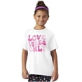 thumbnail image 1 of Valentine's Day Love Vibes Only Girls Kids T Shirt Tees Teen Brisco Brands S, 1 of 5