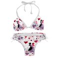 thumbnail image 1 of Valentine's Day Love Women's Swimsuit Bikini Set, Detachable Sponge, Adjustable Strap, 2-Pack, Swim Suits, 1 of 6