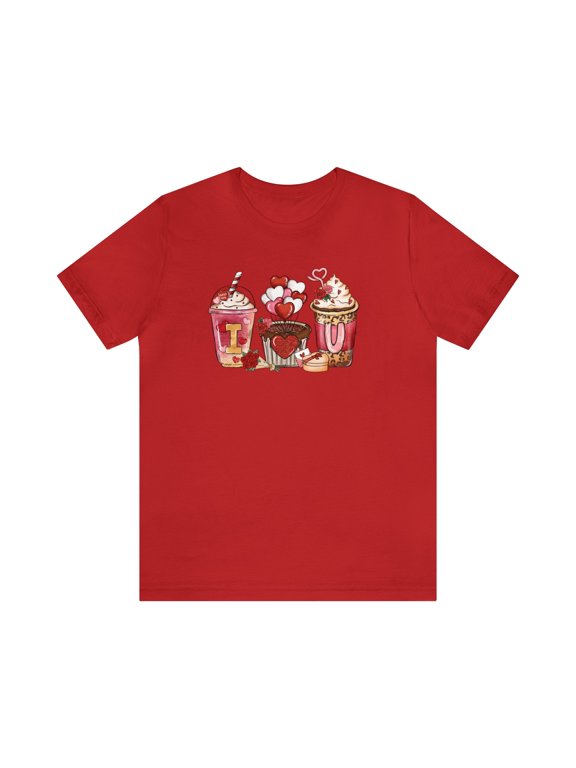 Valentine's Day Love You Latte: Coffee Graphic T-Shirt for Coffee Lovers